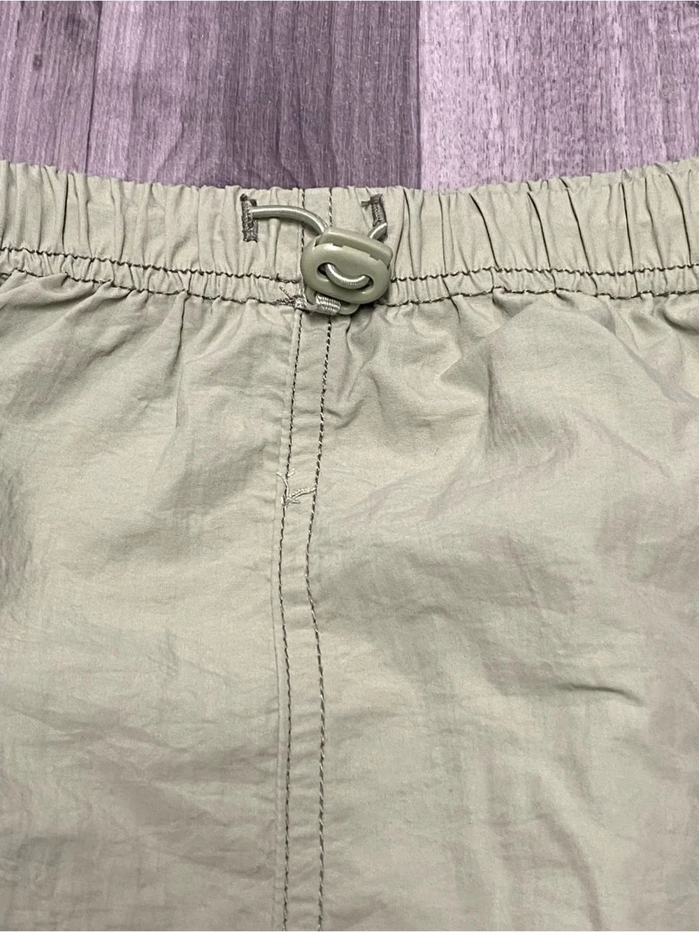 art class sage green elastic waist skirt